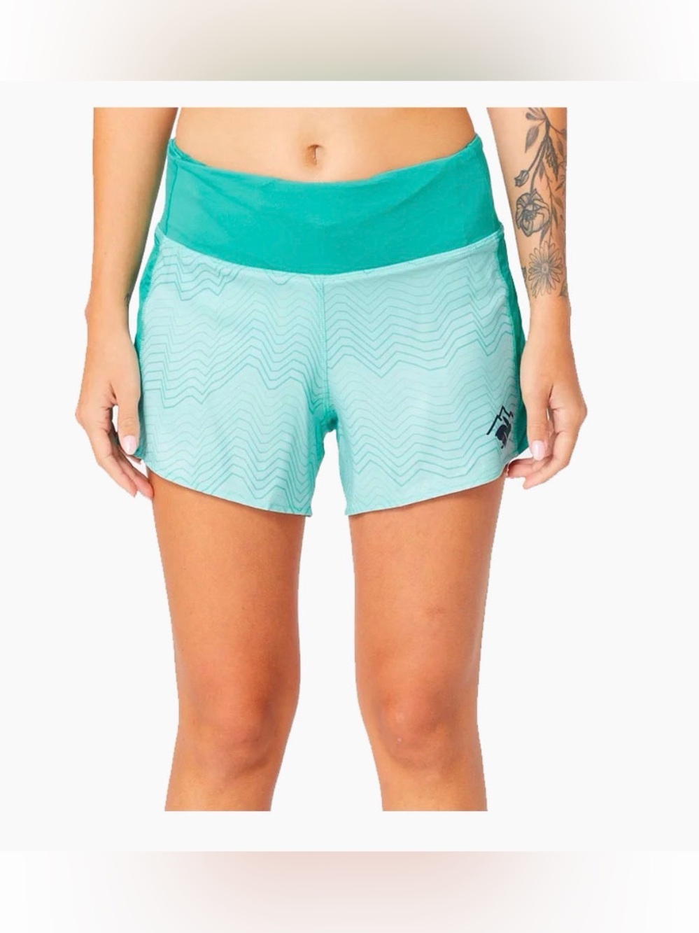 Womens Teal Performance Running Shorts - Unknown Brand
